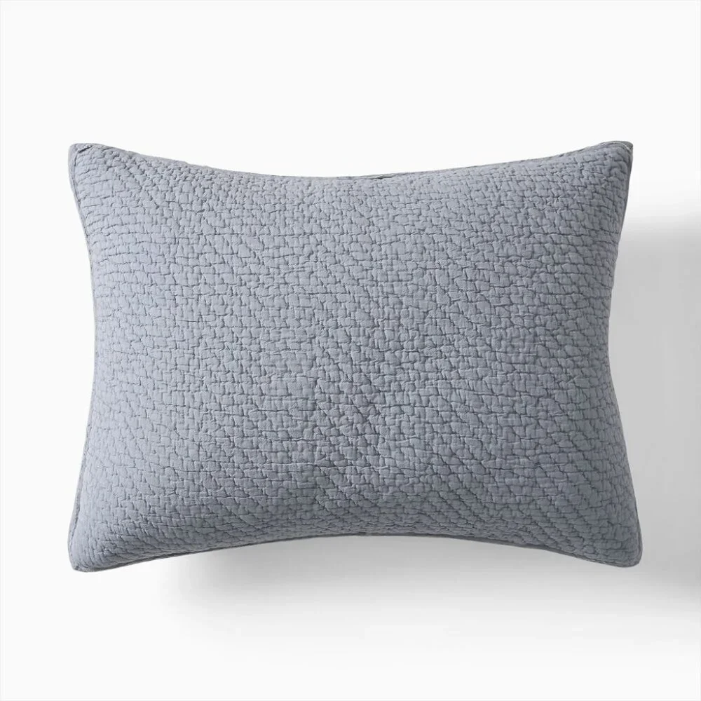 2 west elm organic matelasse mosa standard sham pillow case 100% organic cotton